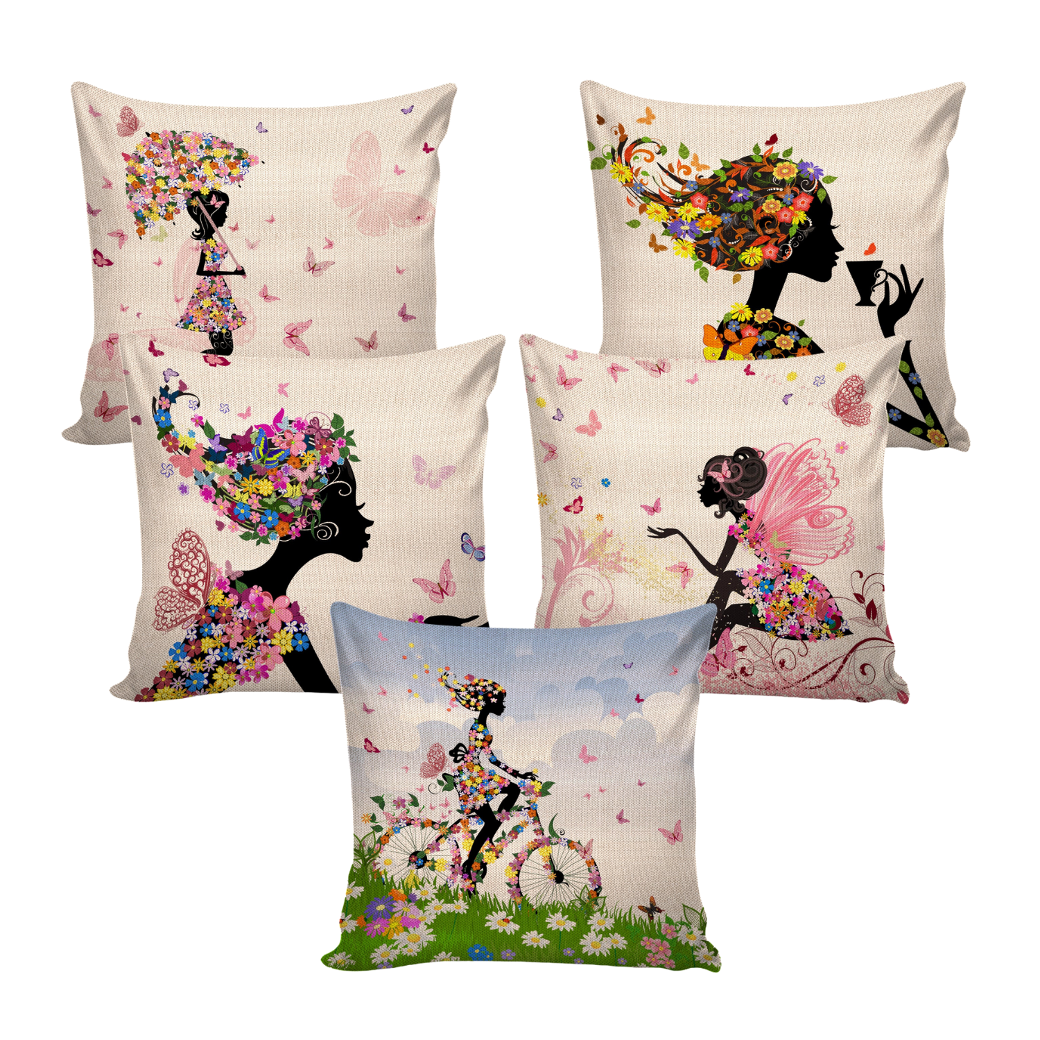 Digital Printed Cushion Cover (Pack of 5)
