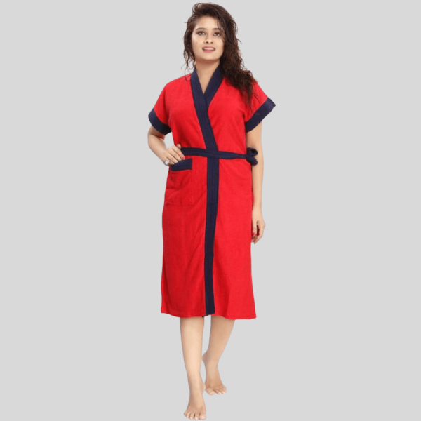 Free Size Bathrobe For Women (Red)