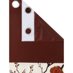 Polyester Semi Transparent Door Curtain (Pack of 2, Brown)