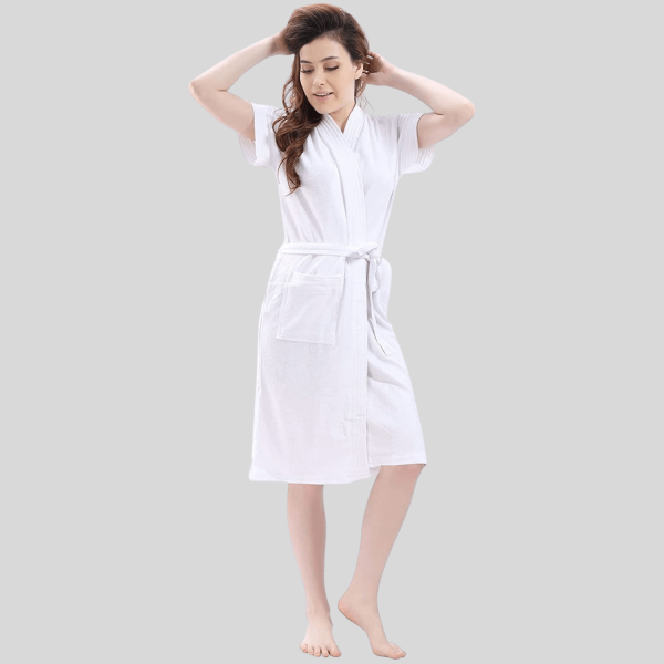 Free Size Bathrobe For Women (White)