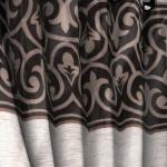 Polyester Semi Transparent Door Curtain (Pack of 2, Brown)