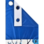 Polyester Semi Transparent Door Curtain (Pack of 2, Blue)