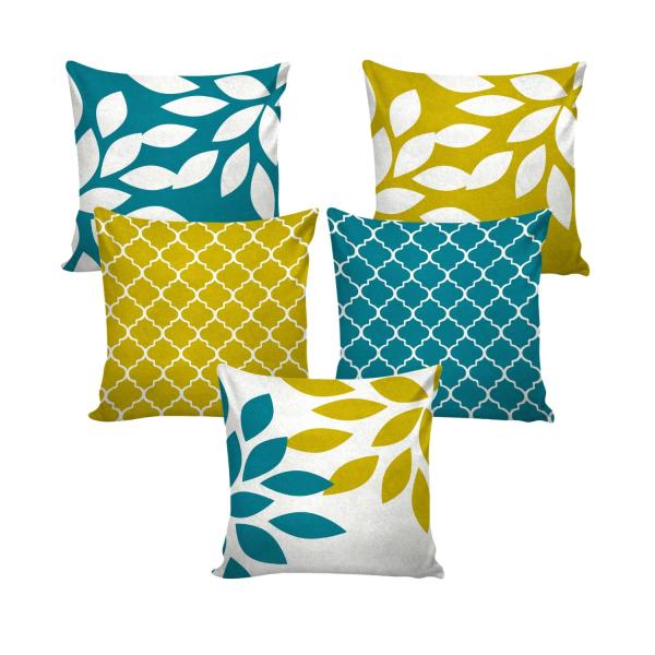 Digital Printed Velvet Cushion Cover (Pack of 5)
