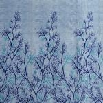 Polyester Semi Transparent Door Curtain (Pack of 2, Blue)