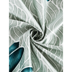 Polyester Semi Transparent Door Curtain (Pack of 2, Green)