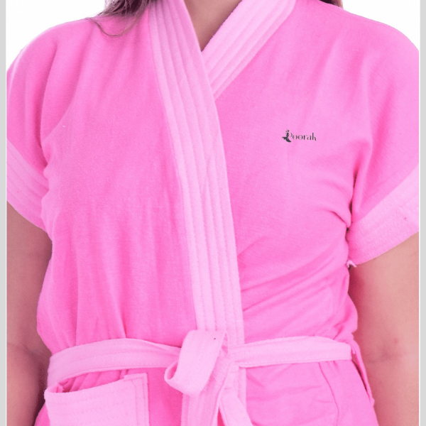 Free Size Bathrobe For Women (Light Pink)