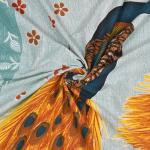 Double Bed Size Pure Cotton Jaipuri Bedsheet (Mayur Print, Green)