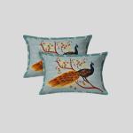 Double Bed Size Pure Cotton Jaipuri Bedsheet (Mayur Print, Green)