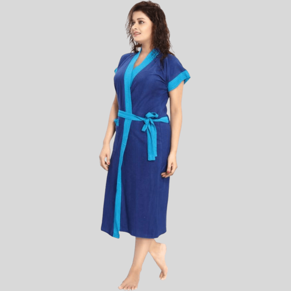 Free Size Bathrobe For Women (Navy Blue)