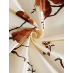 Polyester Semi Transparent Door Curtain (Pack of 2, Brown)