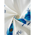 Polyester Semi Transparent Door Curtain (Pack of 2, Blue)