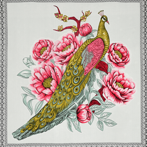 Double Bed Size Pure Cotton Jaipuri Bedsheet (Pink, Green)