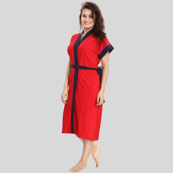 Free Size Bathrobe For Women (Red)