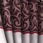 Polyester Semi Transparent Door Curtain (Pack of 2, Maroon)