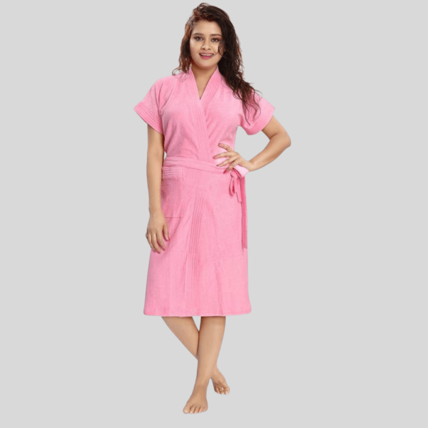 Free Size Bathrobe For Women (Pink)