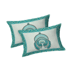 Double Bed Size Pure Cotton Jaipuri Bedsheet (Green)