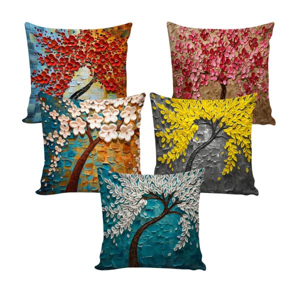 Digital Printed Velvet Cushion Cover (Pack of 5)