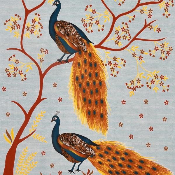 Double Bed Size Pure Cotton Jaipuri Bedsheet (Mayur Print, Green)