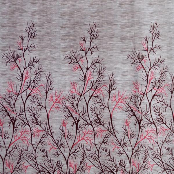 Polyester Semi Transparent Door Curtain (Pack of 2, Maroon)