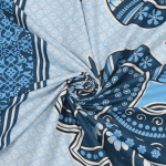 Double Bed Size Pure Cotton Jaipuri Bedsheet (Blue)