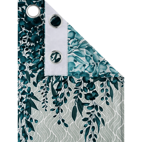 Polyester Semi Transparent Door Curtain (Pack of 2, Green)