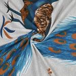 Double Bed Size Pure Cotton Jaipuri Bedsheet (Mayur Print, Gray)